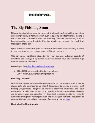 The Big Phishing Scam - Minerva