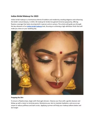 Indian Bridal Makeup For 2023.docx