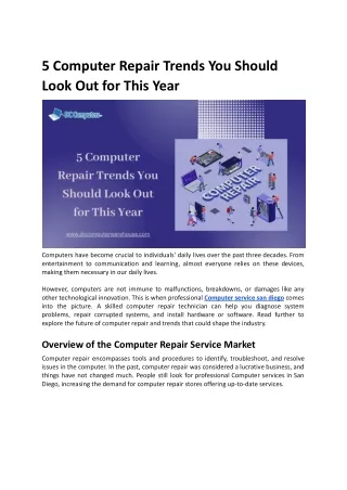 5 Computer Repair Trends You Should Look Out for This Year