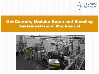 Get Custom, Modular Batch and Blending Systems-Barnum Mechanical