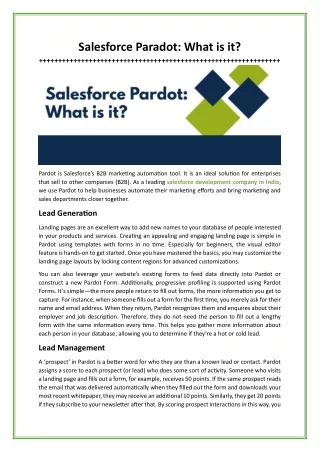 Salesforce Paradot: What is it?