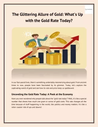 The Glittering Allure of Gold: What's Up with the Gold Rate Today?