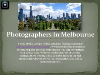 Sorted Media: Unleashing the Best Photographers in Melbourne