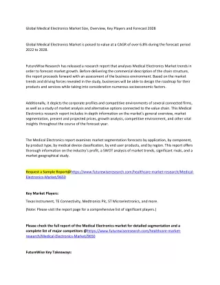 Medical Electronics Market