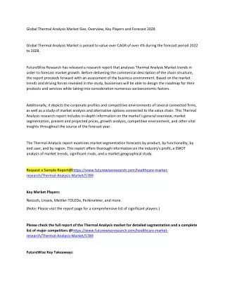 Thermal Analysis Market