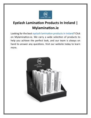 Eyelash Lamination Products In Ireland  Mylamination.ie