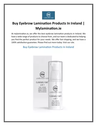 Buy Eyebrow Lamination Products In Ireland  Mylamination.ie..