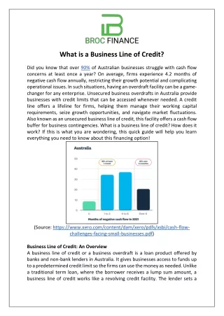 What is a Business Line of Credit?