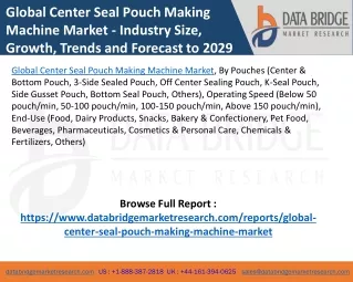 Global Center Seal Pouch Making Machine Market