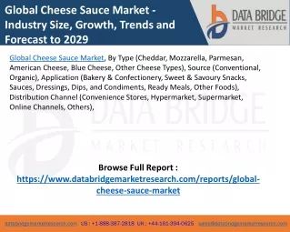 Global Cheese Sauce Market