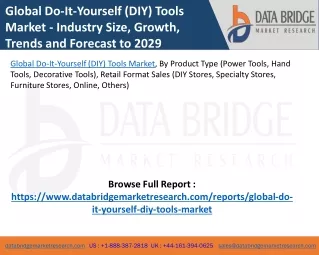 Global Do-It-Yourself (DIY) Tools Market