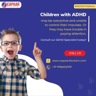 Children with ADHD may be overactive | Best ADHD Centre in Bangalore | CAPAAR