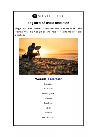 Följ med på unika fotoresor