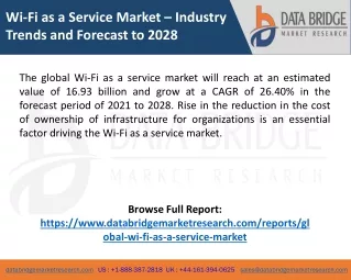 Wifi as a Service Market