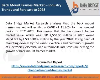 Back Mount Frames Market
