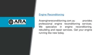 Engine Reconditioning  Araenginereconditioning.com.au