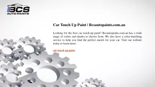 Car Touch Up Paint  Bcsautopaints.com.au