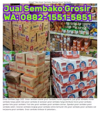 Ö88ᒿ~1551~5851 (WA) Daftar Harga Grosir Sembako 2023 Gudang Grosir Sembako Klate