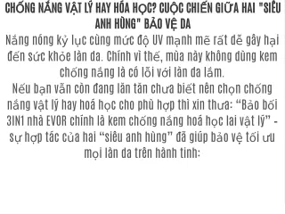 KEM CHỐNG NẮNG