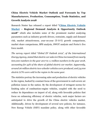 China Electric Vehicle (EV) Market Analysis | 2028