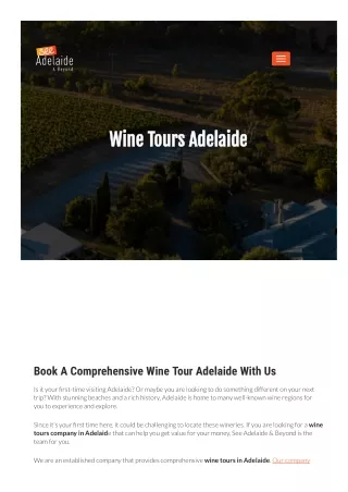 Barossa Wine Tours