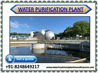 Water Purification Plant Cost Estimation Nearme Chennai, Bangalore