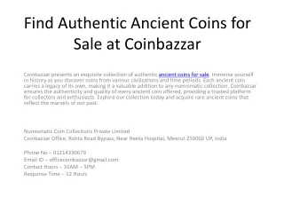 Find Authentic Ancient Coins for Sale at Coinbazzar