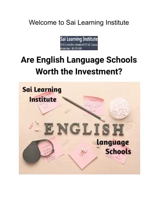 Are English Language Schools Worth the Investment?