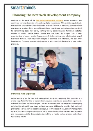 Choosing The Best Web Development Company
