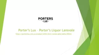 Russian White Birch Vodka | Porterslux.com.au