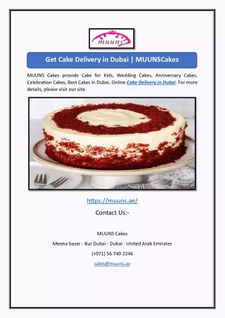 Get Cake Delivery in Dubai