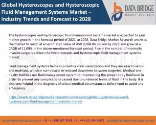Global Hysteroscopes and Hysteroscopic Fluid Management Systems Market – Industry Trends and Forecast to 2028