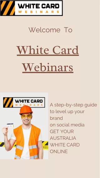 White Card Webinars