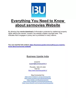 Everything You Need to Know about ssrmovies Website