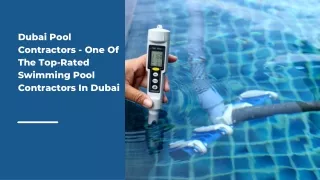 Dubai Pool Contractors - One Of The Top-Rated Swimming Pool Contractors In Dubai