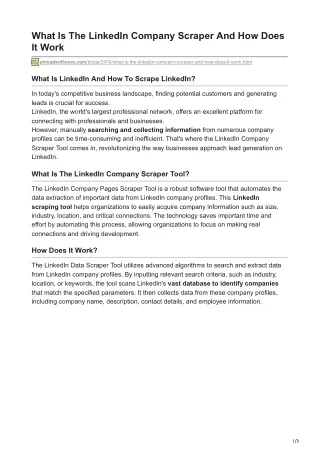 What Is The LinkedIn Company Scraper And How Does It Work