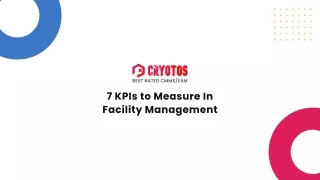 7 KPIs to Measure In Facility Management