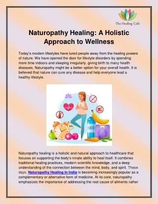 Naturopathy Healing in India