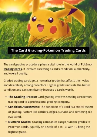 Card grading process and its impact on Pokemon trading cards