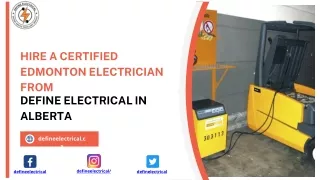 Hire a Certified Edmonton Electrician from Define Electrical in Alberta