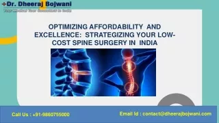 Low cost Spine Surgery India