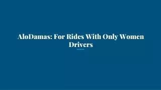 AloDamas_ For Rides With Only Women Drivers