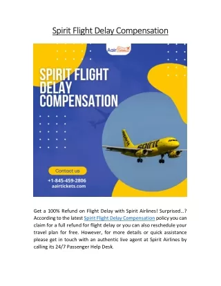 Spirit Flight Delay Compensation |   1-845-459-2806