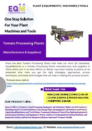 Tomato Processing Plants Suppliers in China