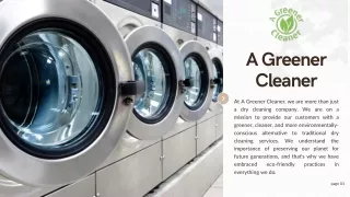 Quick Dry Cleaning Delivery Service - A Greener Cleaner