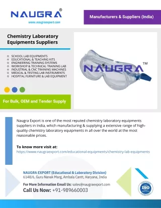 Chemistry Laboratory Equipments Suppliers