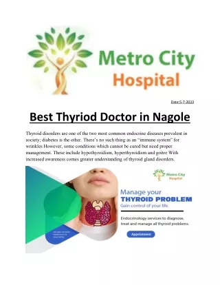 Best Thyriod Doctor in Nagole