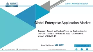 Enterprise Application Market Overview and Scope, Size & Share Report 2023-2030