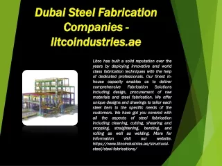 Dubai Steel Fabrication Companies - litcoindustries.ae