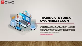 Trading Cfd Forex | Cwgmarkets.com